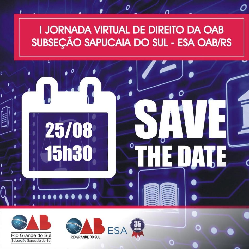 Oab Rs I Jornada Virtual De Direito Da Oab Subse O De Sapucaia Do