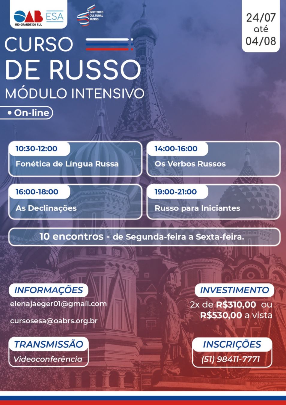 Oab Rs Curso De Russo M Dulo Intensivo