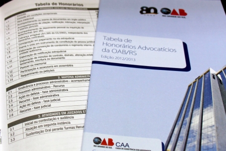 OAB/RS - OAB/RS iniciará debates para atualização da Tabela de