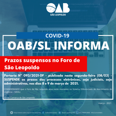 CARD OAB SL INFORMA PRAZOS SUSPENSOS FORO SL - 08-03-21.png